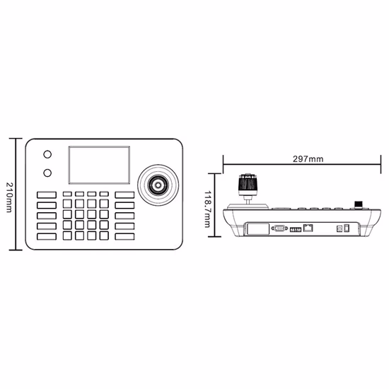 5 Inch LCD Screen Display Onvif Network PTZ Security Camera Keyboard Controller