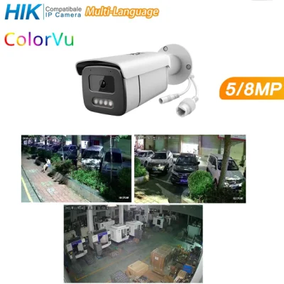 5MP/8MP CCTV 4K Bullet IP-камера Colorvu HD Полноцветная IP-камера Камера с теплым светом и функцией обнаружения человека, Onvif, IP66, ODM/OEM камера видеонаблюдения, NVR, PTZ
